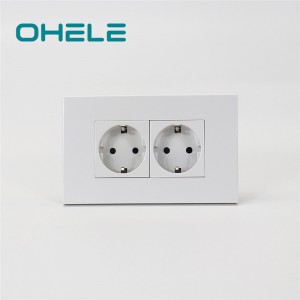 Personlized Products Wall Mounted Electrical Sockets - 2 Gang German(EU) Socket – Ohom