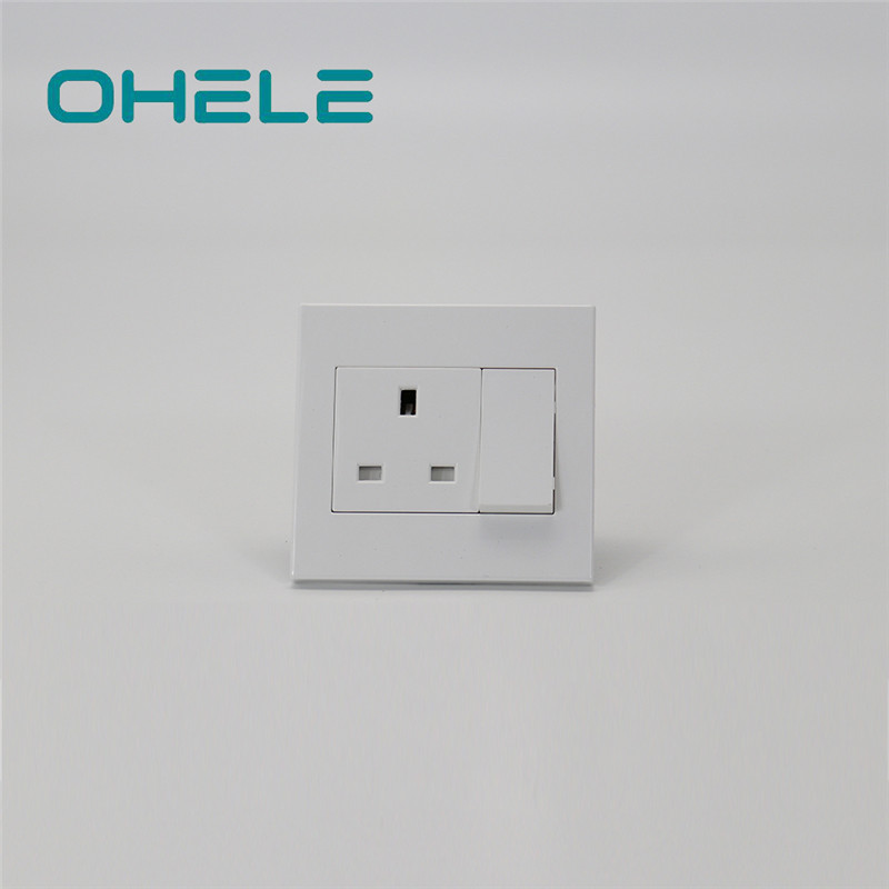 Personlized Products Wall Mounted Electrical Sockets - 1 Gang Switch + 1 Gang UK Socket – Ohom