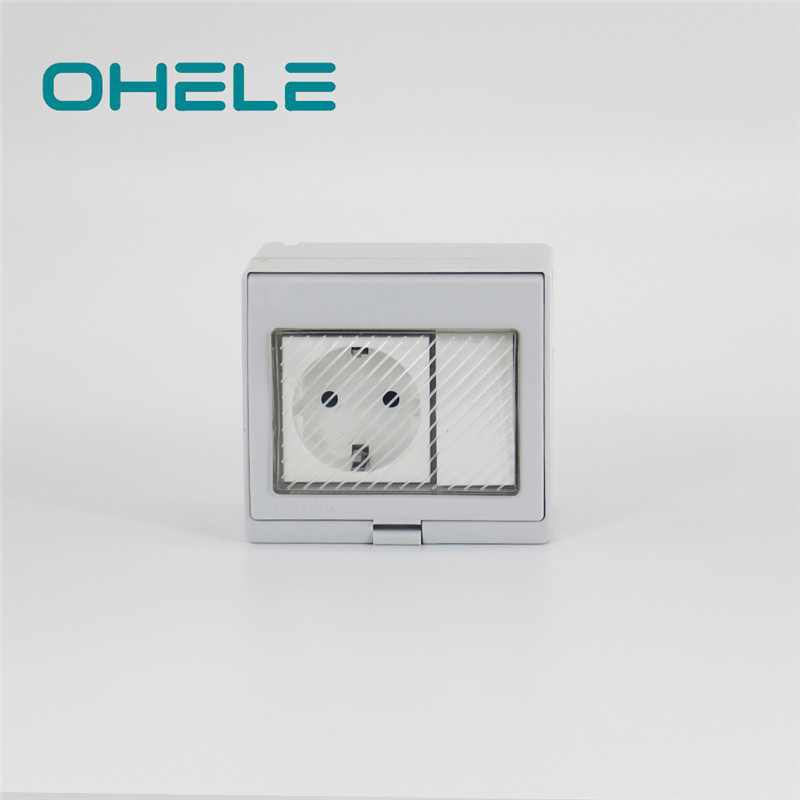 Factory Supply Electrical Outlet For Pool Pump - 1 Gang Switch + 1 Gang German(EU) Socket – Ohom