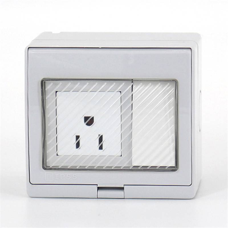 High Quality IP55 Waterproof 1Gang Wall Switch And Socket