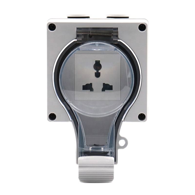 Multi-function IP66 weatherproof wall socket and switch for outdoor 01