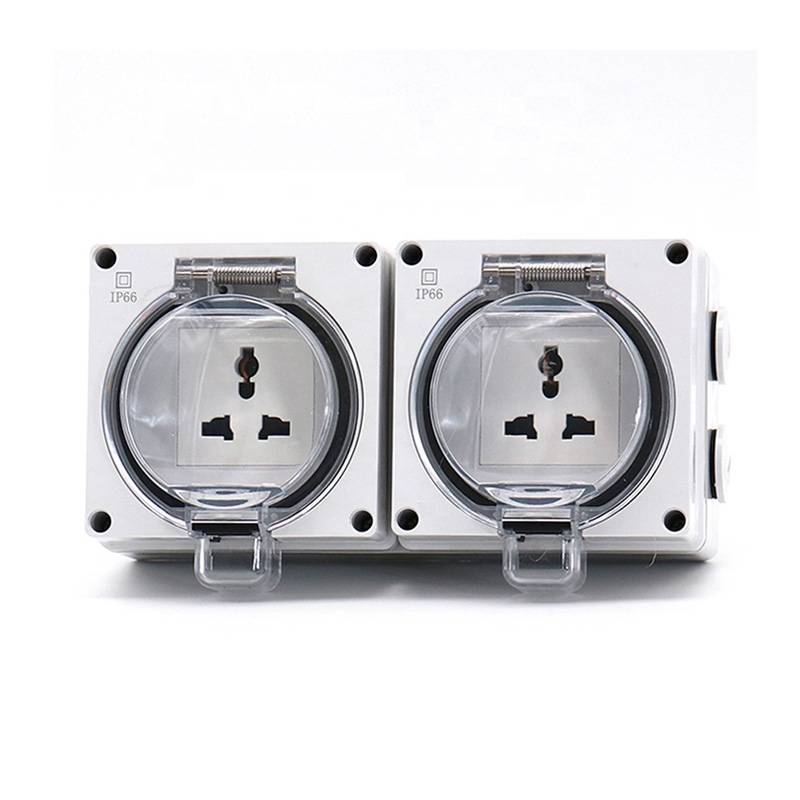 Multi-function IP66 weatherproof wall sockets and switch for outdoo