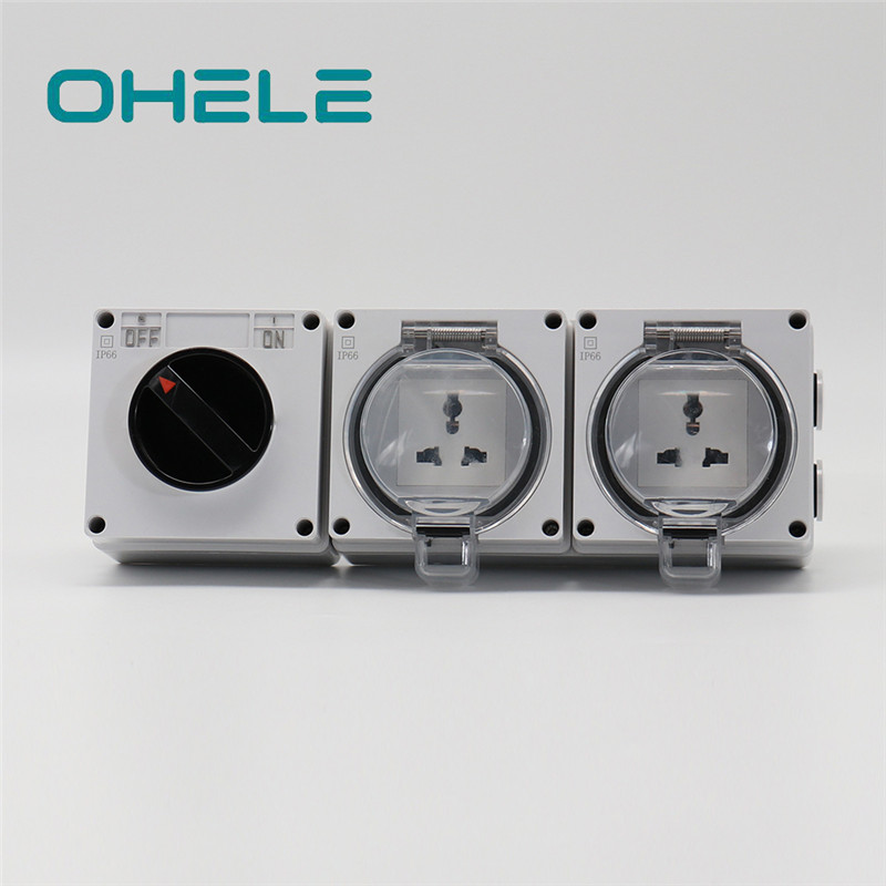Air Hose Nipple Connector Industrial Switch Socket - 1 Gang Switch +2 Gang Multi-function Socket – Ohom