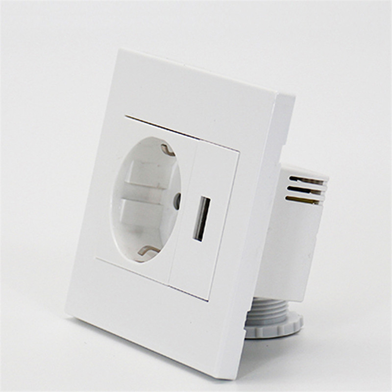 2020 New Style Outlet Wall Plug - 1 Gang German(EU) Socket+1 Gang USB – Ohom