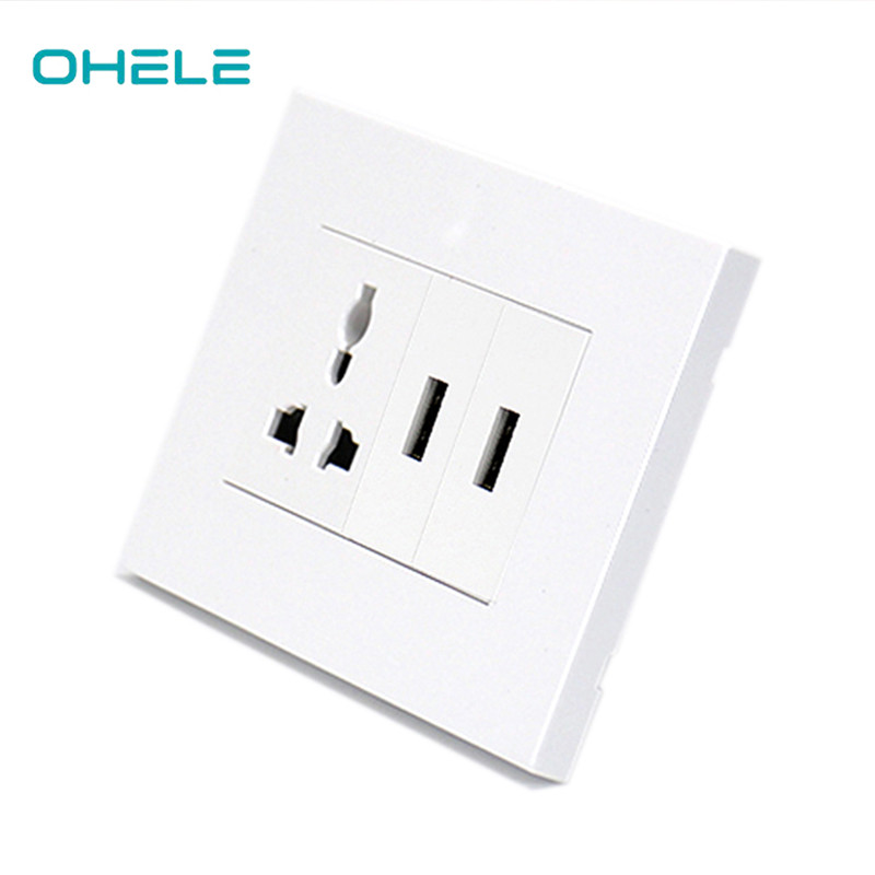 2020 Good Quality Wall Tile Leveling Spacers - 1 Gang Multi-function Socket+2 Gang USB – Ohom