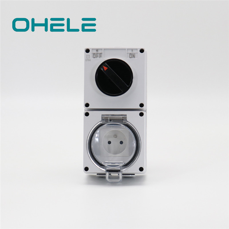 Manufacturer of Eu Waterproof Socket - 1 Gang Switch + 1 Gang French Socket – Ohom Featured Image