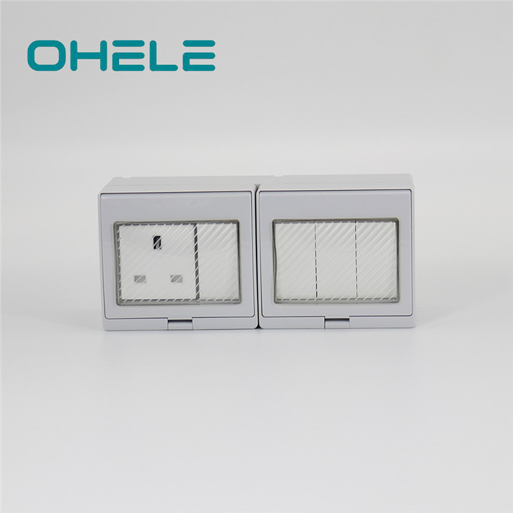 Hose Nipple Connector Designer Sockets And Switches - 4 Gang Switch + 1 Gang UK Socket – Ohom
