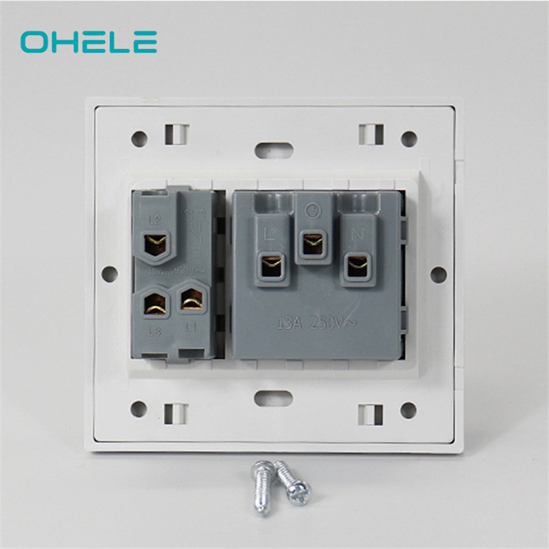 2020 Good Quality Wall Tile Leveling Spacers - 1 Gang Multi-function Socket+1 Gang Switch – Ohom