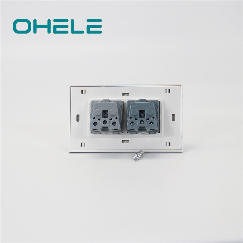 2020 New Style Outlet Wall Plug - 2 Gang German(EU) Socket – Ohom