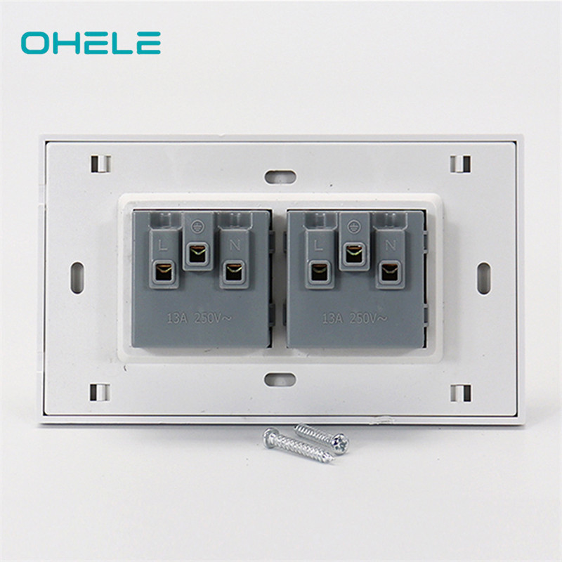 High Performance Types Of Wall Outlet Plugs - 2 Gang Multi-function Socket – Ohom