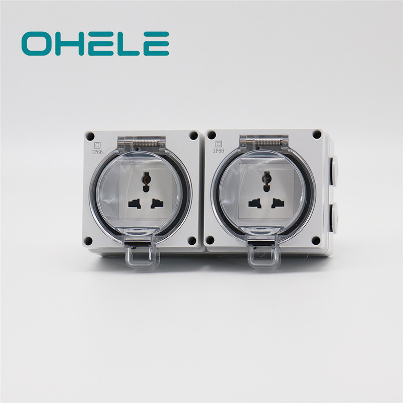 High Quality for Electrical Outlet Box Types - 2 Gang Multi-function Socket – Ohom Featured Image