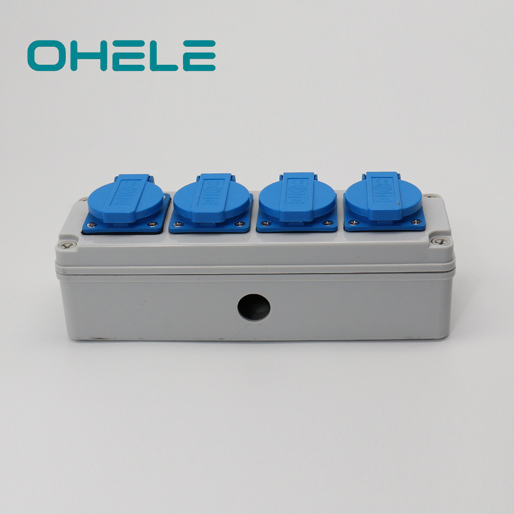 OEM/ODM China Installing Outdoor Outlet - 4 Gang German(EU) Socket – Ohom