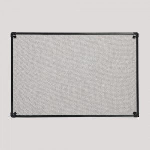 Notice board with gray felt surface