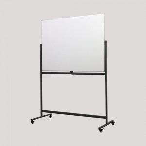 Double sided reversible dry erase whiteboard with stand