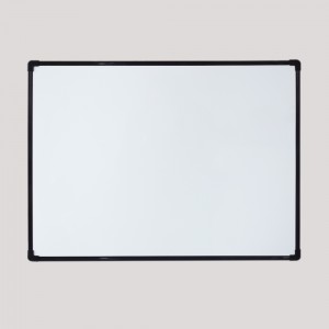Dry erase whiteboard with plastic frame