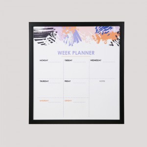 Color printed weekly planner with Black color frame