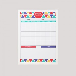 Framed whiteboard calendar monthly planner for wall
