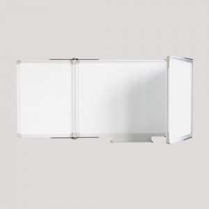 Folding whiteboard with 5 working surfaces