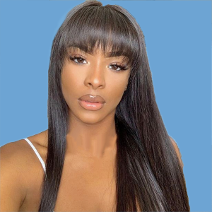Straight Brazilian Virgin Human Hair Wigs 150% Density Pre Plucked with Baby Hair Natural Color 26″