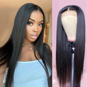 4*4 Closure Wig Straight Brazilian Virgin Swiss Lace Wholesale For Black Women