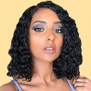 Best quality 4X4 13X4 13X6 360 Water Wave Transparent Lace Front Wigs Brazilian Remy Pre Plucked Human Hair Wig for Women Curly Full Lace Closure Wig