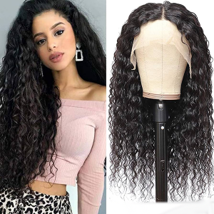 30 Inch Deep Wave Frontal Wig Human Hair 13X4 Curly Lace Front Wig Full Transparent HD Lace
