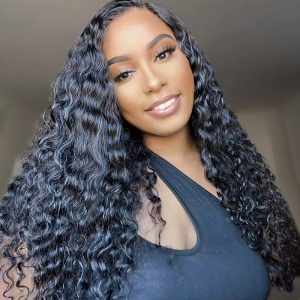 Water Wave HD Lace Wigs Virgin Hair Wigs Pre Plucked with Baby Hair 