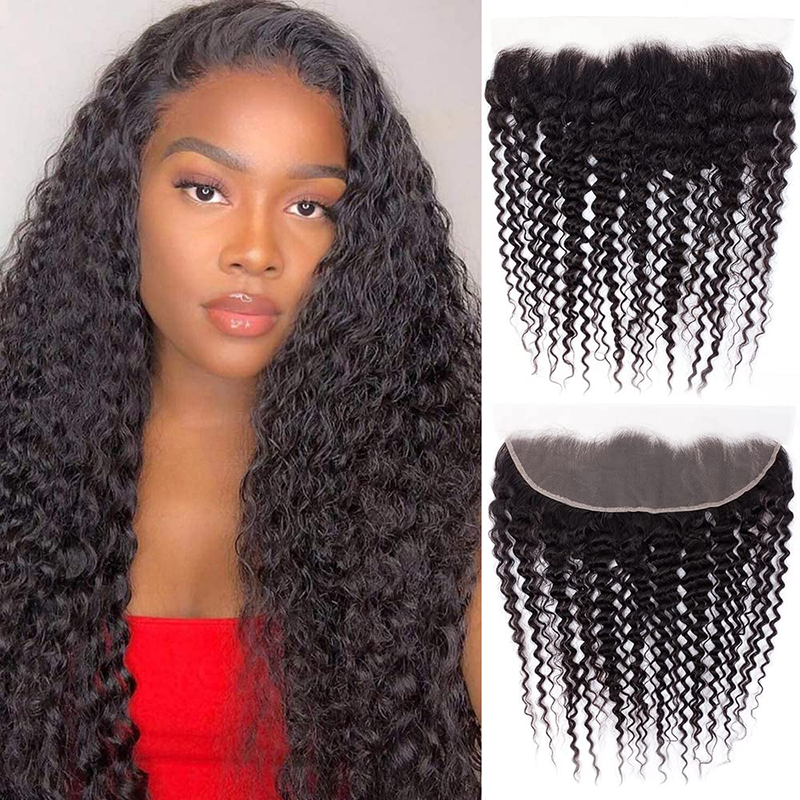 Deep Wave 13×4 Ear to Ear Lace Frontal Brazilian Human Hair Extensions Featured Image