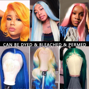Straight 613 Blonde Transparent Lace Wigs Pre Plucked with Baby Hair 