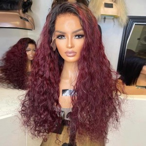 Short Wigs Suppliers –  Supply OEM Indian 13*6 HD Lace Front Human Hair Wigs, 180% Density Virgin Hair, Kinky Curly Human Hair, Black Color Virgin Hair Wig for Black Women with 26inch  ̵...