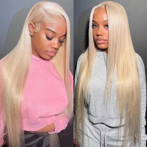 China Blonde Wig –  Wholesale Raw Indian 180% Density Human Hair Hd Full Lace Frontal Wig Natural Transparent  – OKE