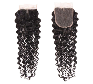 Deep Wave 4×4 Lace Closure Brazilian Human Hair With Baby Hair
