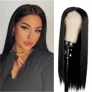 Transparent HD Lace Front Wig 13*4 Front Straight 180% density Human Hair Wig Natural Color