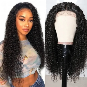 Jerry Curly HD Lace Front Wig 180% density Human Hair Natural Color