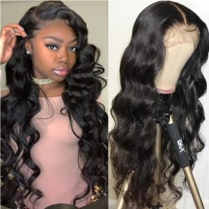 Body Wave HD Lace Front Wig 180% density Human Hair Natural Color