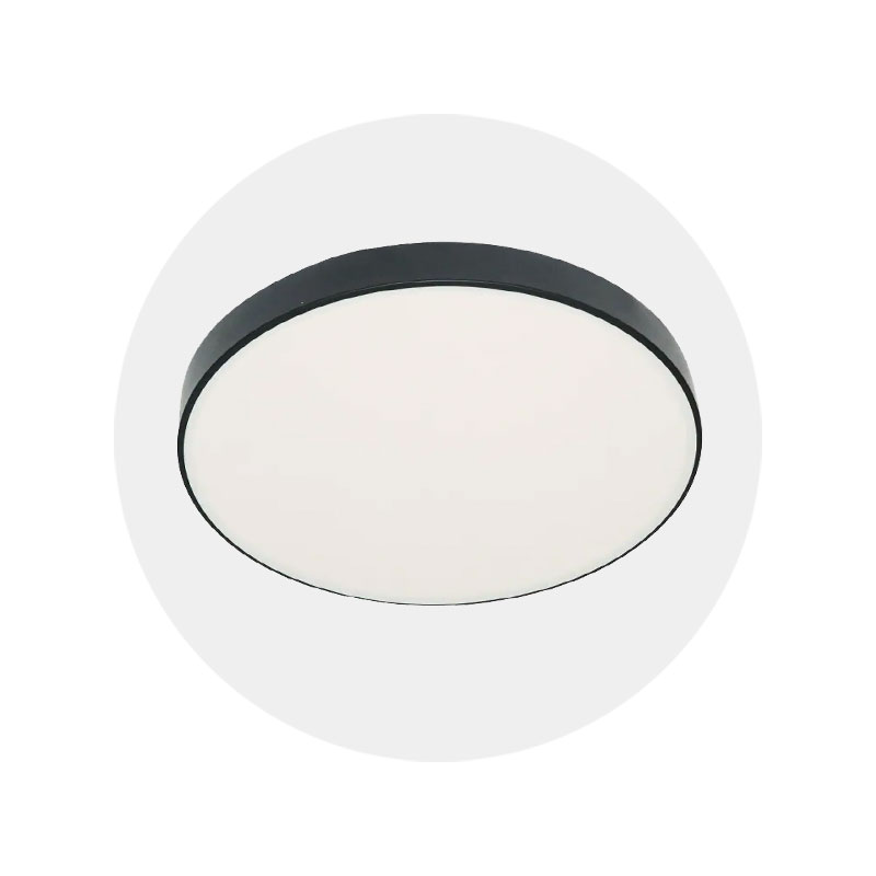 Simple iron thin ceiling light-single color/double color