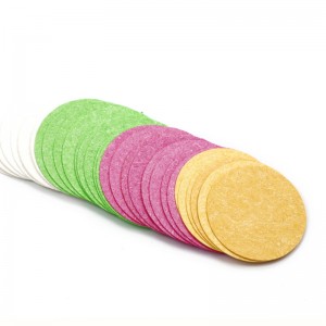 Compressed cellulose makeup powder puff cleaning cream sponge