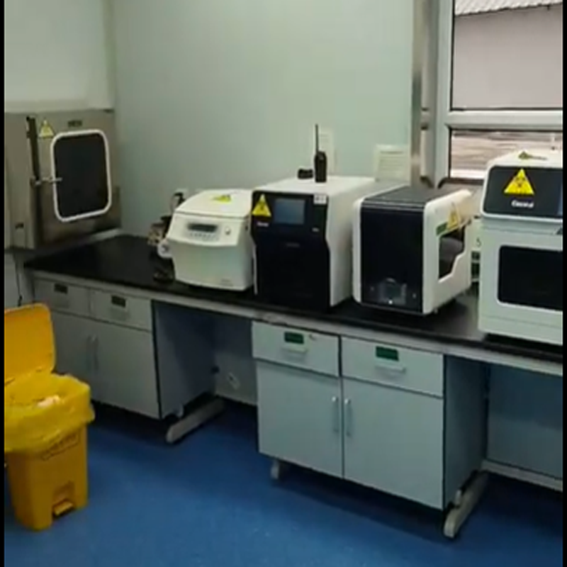 The PCR laboratory safety cabinet is installed