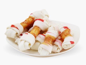 CE Certificate Cowhide Rods Wrapped Chicken Flavor Dog Treat Pet Snacks Dog Chews Pet Food Pet Supply Dog Products