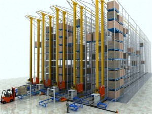 Cladding rack supported warehouse ASRS system