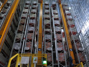 Cladding rack supported warehouse ASRS system