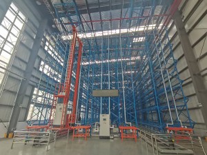 ASRS with stacker crane & conveyor system for heavy load goods