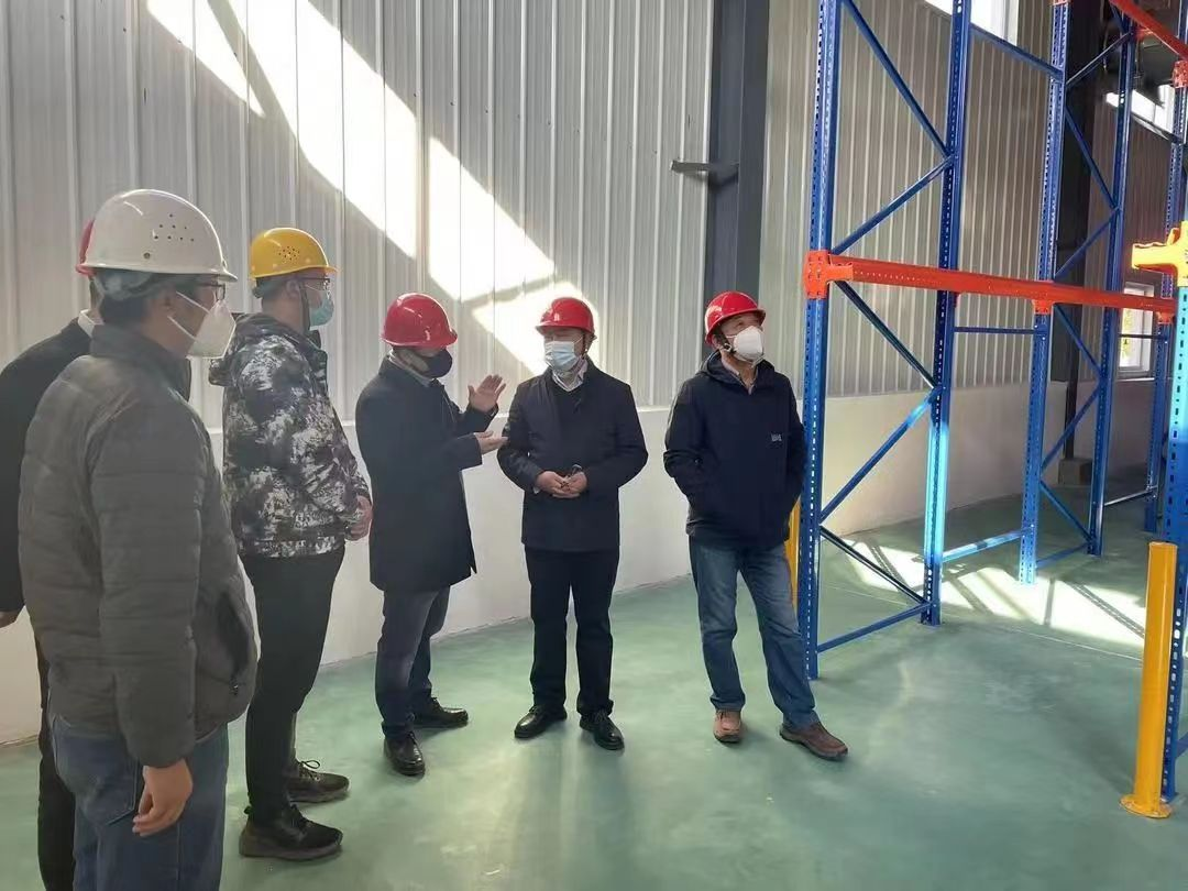 Government leaders visit Ouman four way automatic shuttle rack project on site