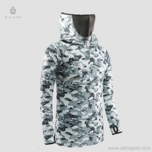 Custom men new outdoor camouflage finishing coat hooded climbing UPF50+ sun-proof jacket