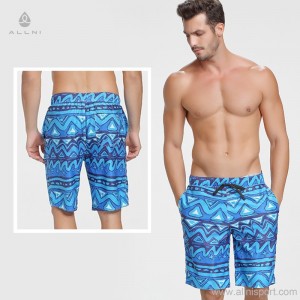 Custom mens quick dry printed short swim trunks swimwear bathing suits summer board shorts