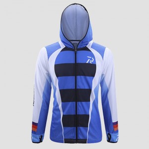 Custom outdoor breathable moisture-wicking hooded fishing coat quick dry sunscreen zip jacket