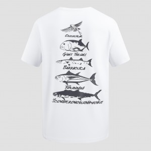 Custom summer outdoor running short sleeve tee breathable round neck printed fishing t-shirt