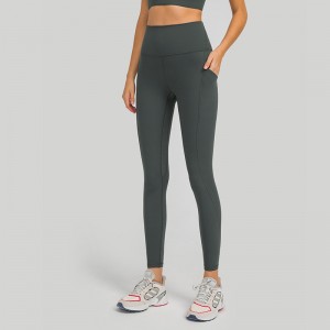 Womens leggings high waist butt lifting running fitness yoga gym pants with phone pockets