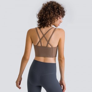 New Fashion Design for Wholesale Quick Dry Sport Bra Popular Womens Sports Yoga Vest Strap Cross Backless High Impact Yoga Bra By WIXX INDUSTRIES