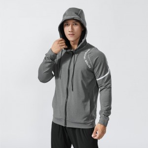 Mens hoodies outdoor coats sports hooded zip stripe jackets long sleeve cooling sweatshirts